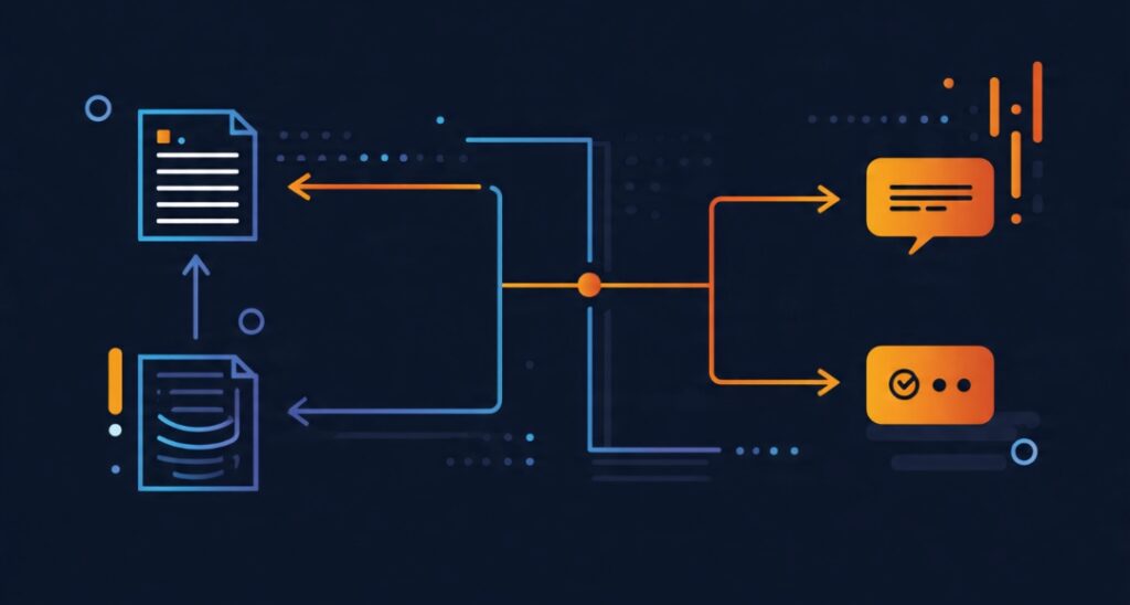 A simple AI automation flow from form to spreadsheet to notification