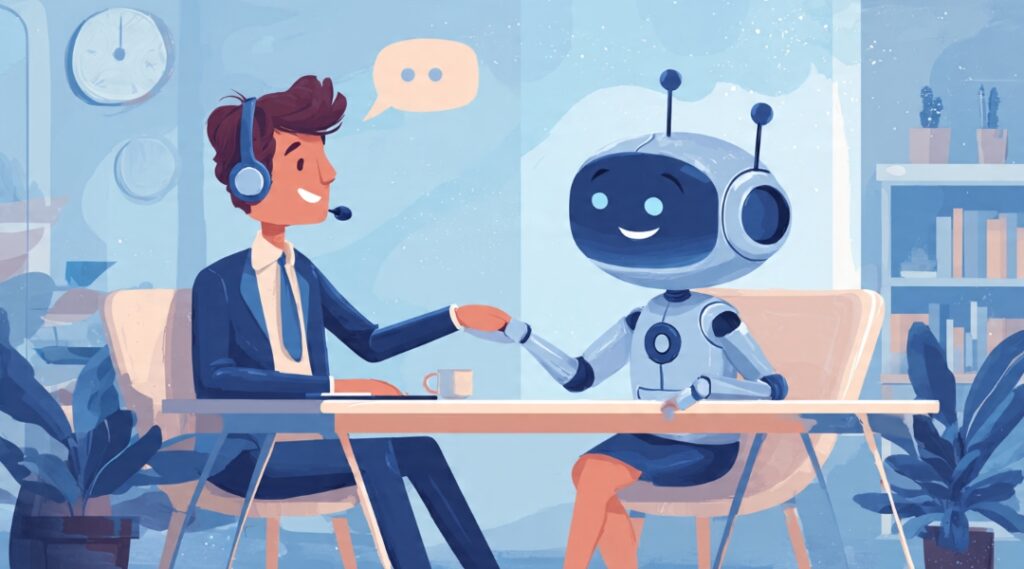 Using AI for customer service while keeping the human touch