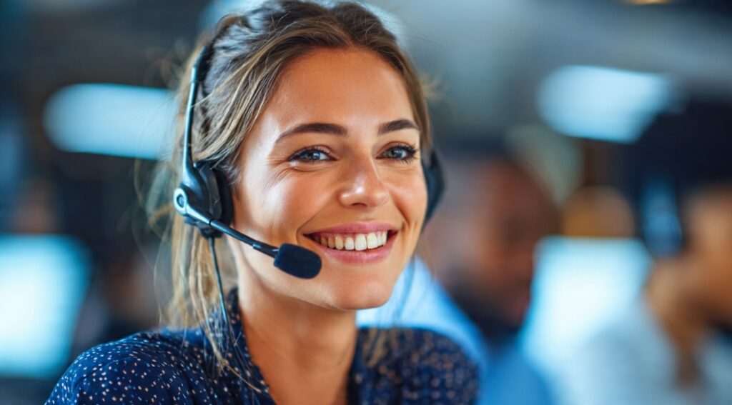 A customer helped by a human agent after a smooth AI handoff