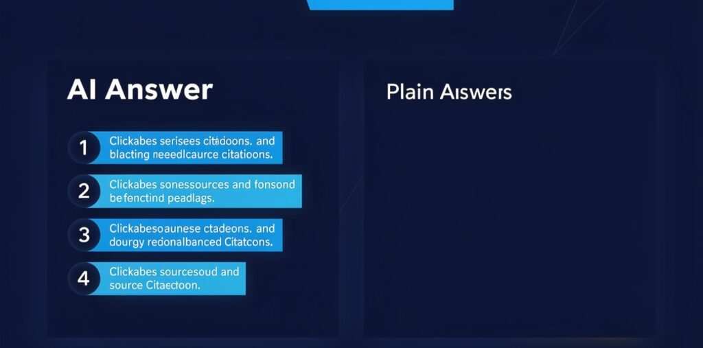 Perplexity's cited answers versus a plain AI answer without sources