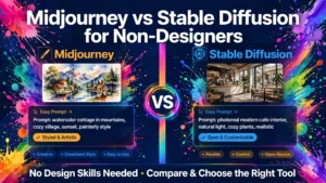 Midjourney vs Stable Diffusion: AI Image Generation for Non-Designers