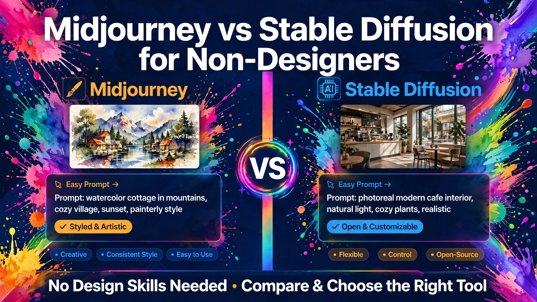 Midjourney vs Stable Diffusion: AI Image Generation for Non-Designers