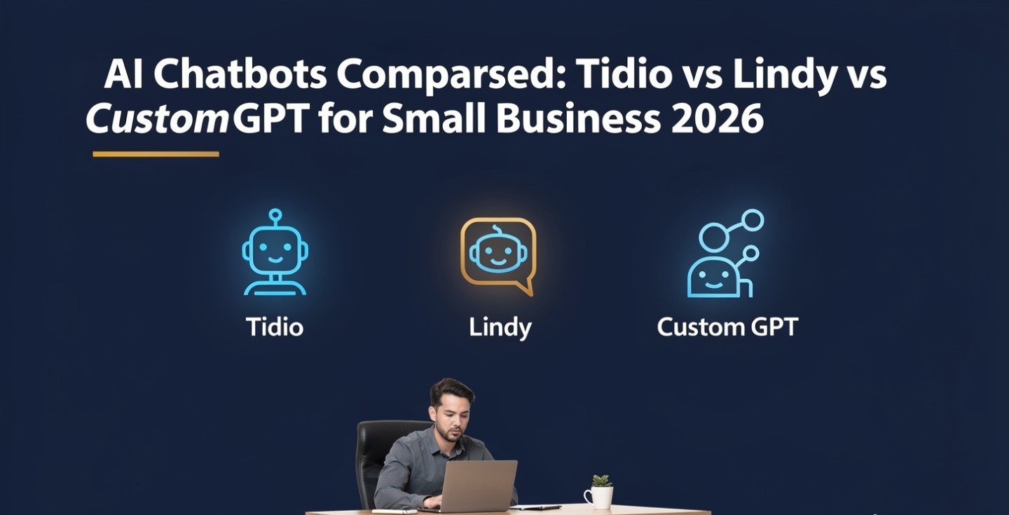 Tidio vs Lindy vs custom GPT comparison for small business AI chatbots