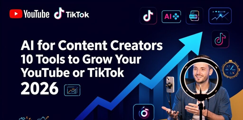 AI for Content Creators: 10 Tools to Grow Your YouTube or TikTok (2026) 