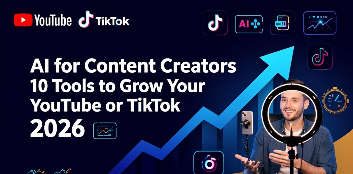 AI for Content Creators: 10 Tools to Grow Your YouTube or TikTok (2026)