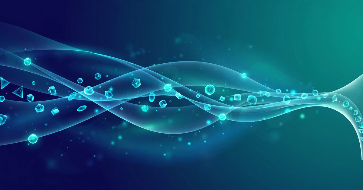 Abstract illustration of an AI CRM sales pipeline with glowing connection nodes for small businesses
