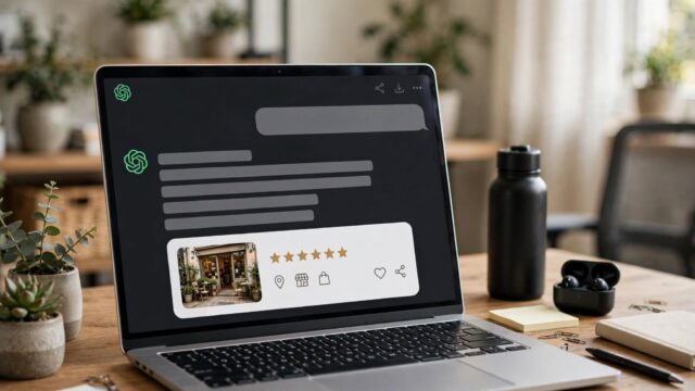 ChatGPT ads for small business showing a sponsored card below a ChatGPT answer